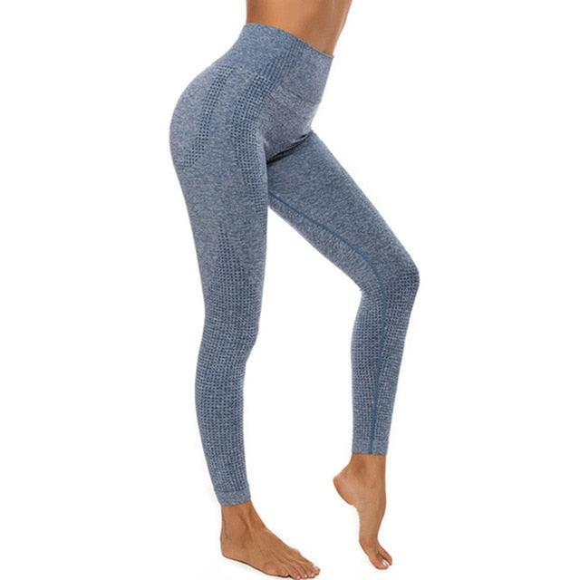 High Waist Seamless Push Up Leggings. Fitness Running Pants. Elastic Gym Tights.