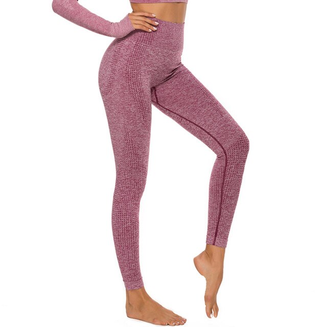 High Waist Seamless Push Up Leggings. Fitness Running Pants. Elastic Gym Tights.