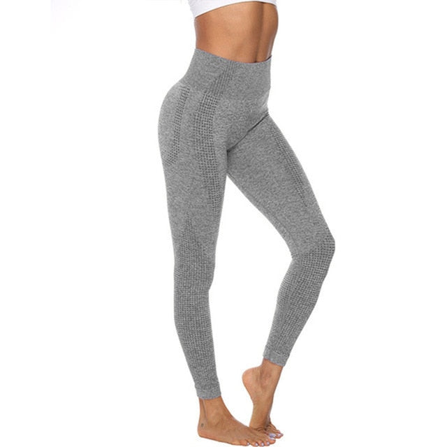 High Waist Seamless Push Up Leggings. Fitness Running Pants. Elastic Gym Tights.