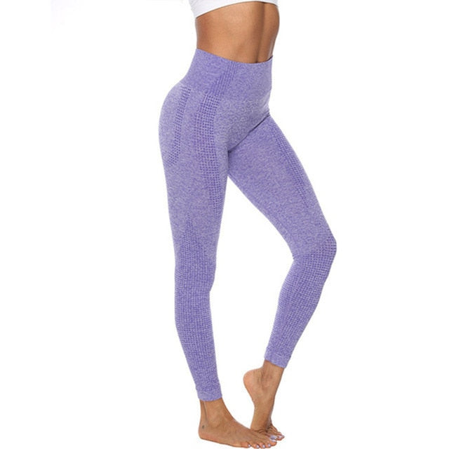 High Waist Seamless Push Up Leggings. Fitness Running Pants. Elastic Gym Tights.