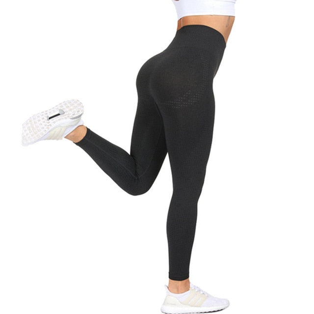 High Waist Seamless Push Up Leggings. Fitness Running Pants. Elastic Gym Tights.