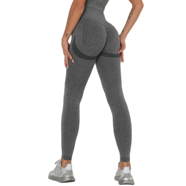 High Waist Seamless Push Up Leggings. Fitness Running Pants. Elastic Gym Tights.