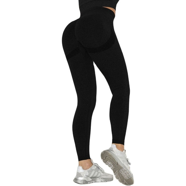 High Waist Seamless Push Up Leggings. Fitness Running Pants. Elastic Gym Tights.