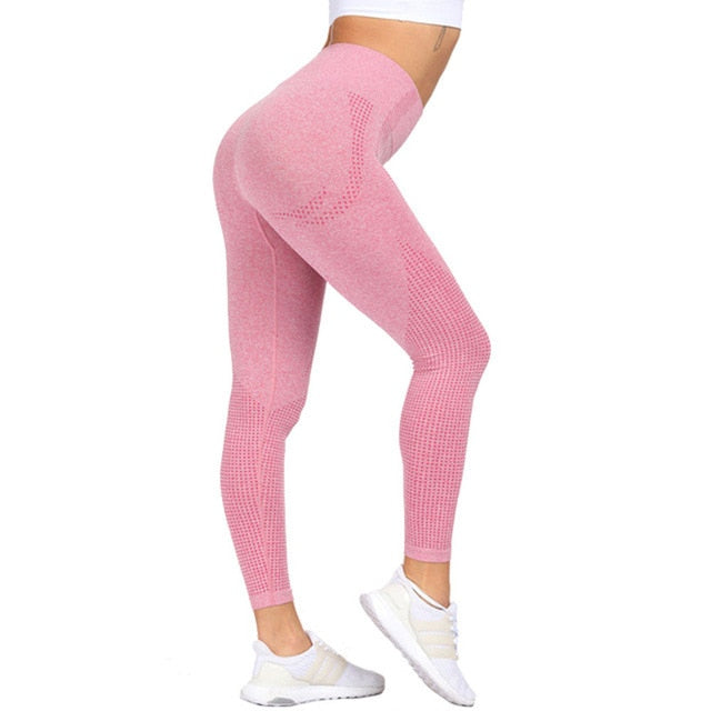 High Waist Seamless Push Up Leggings. Fitness Running Pants. Elastic Gym Tights.