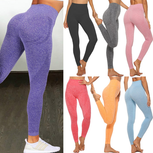 High Waist Seamless Push Up Leggings. Fitness Running Pants. Elastic Gym Tights.