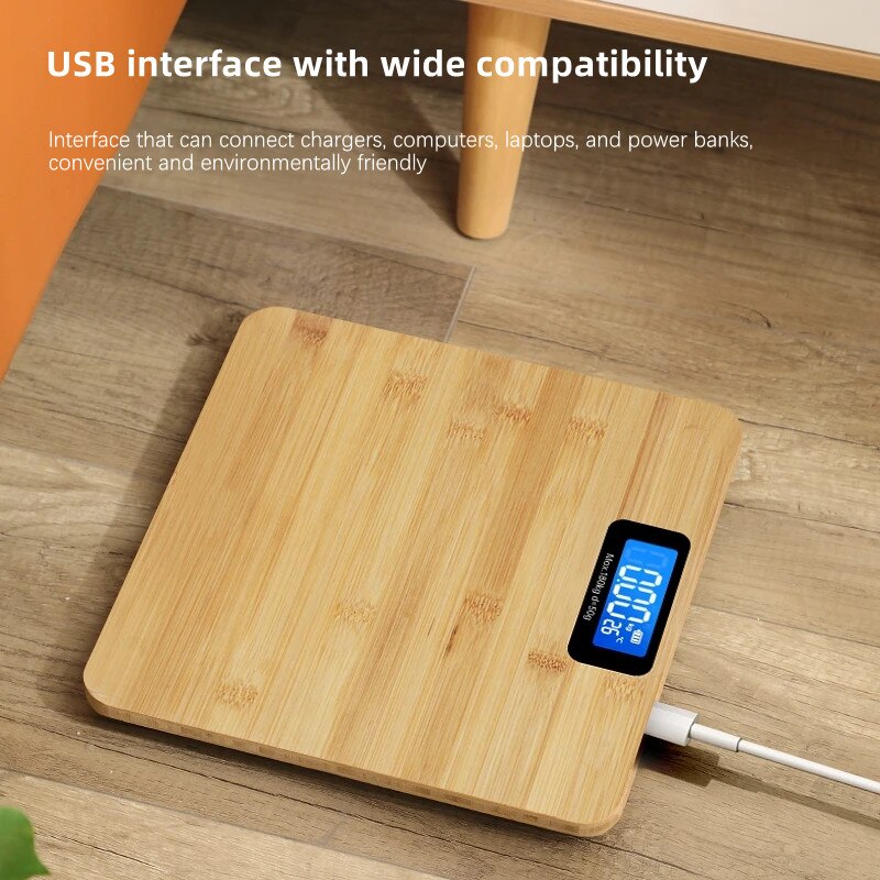 Wooden top digital weight scale