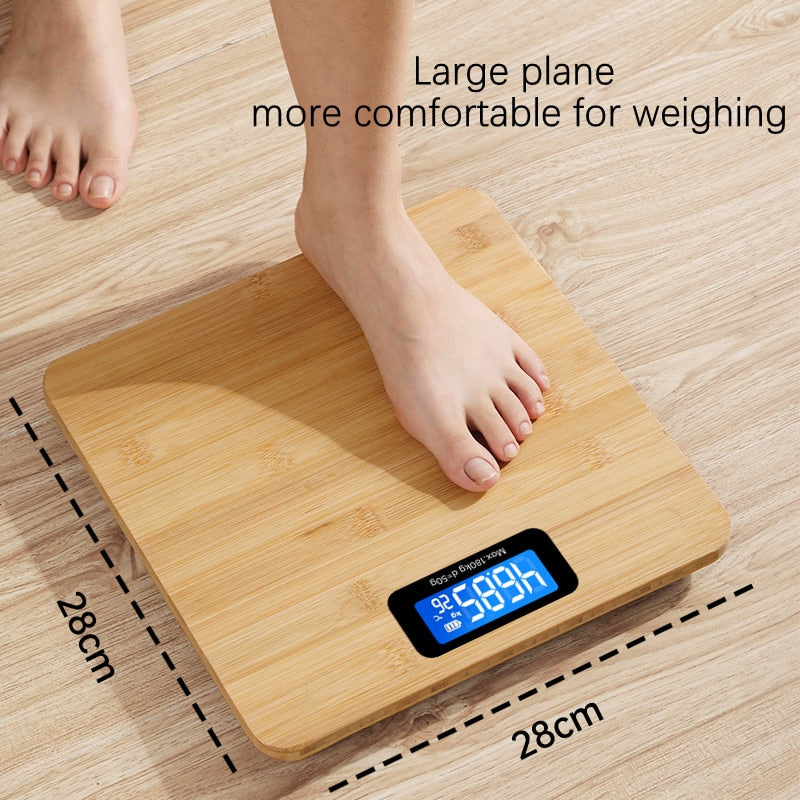 Wooden top digital weight scale