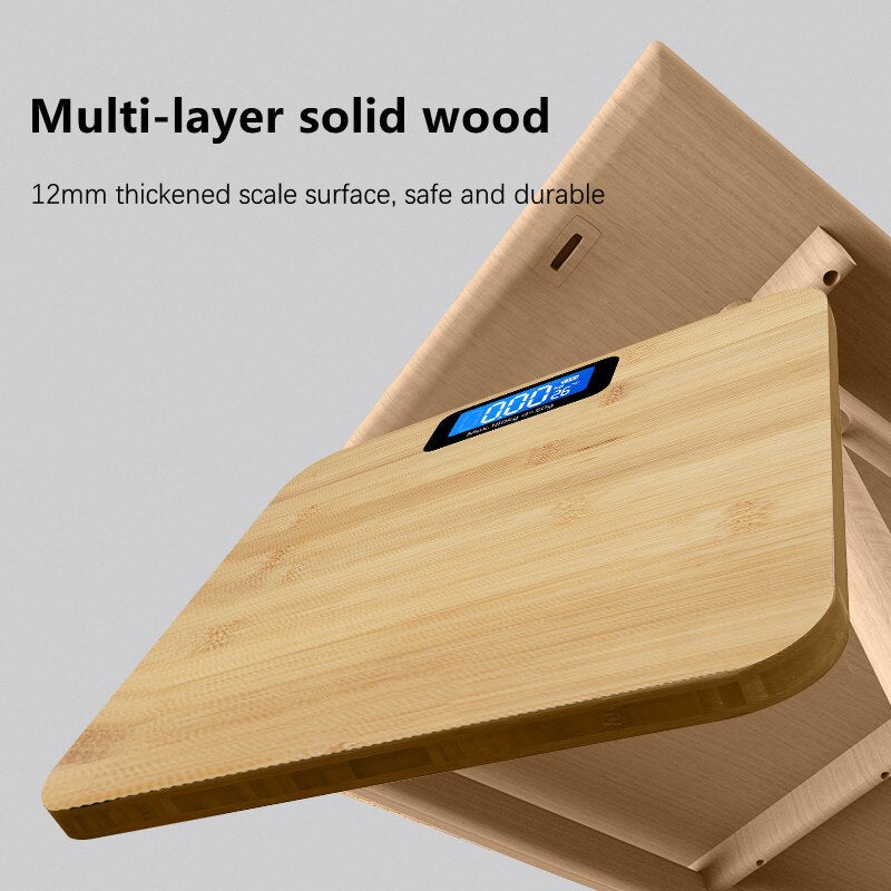 Wooden top digital weight scale