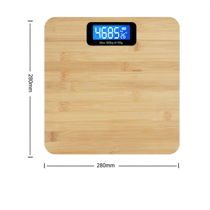 Wooden top digital weight scale