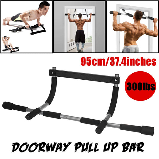 Portable exercise bar. pull-ups, chin-ups, pushups and more