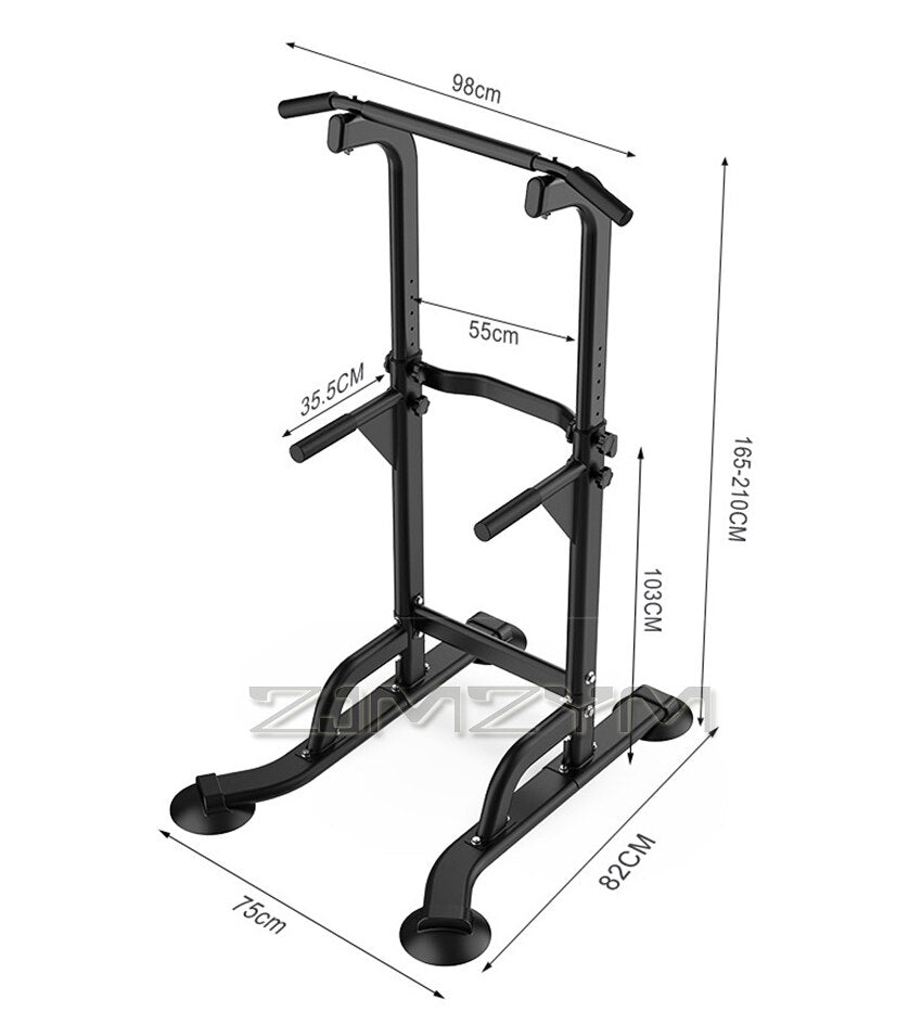 Adjustable Height Pull Up and Dip Bar for Home Workouts